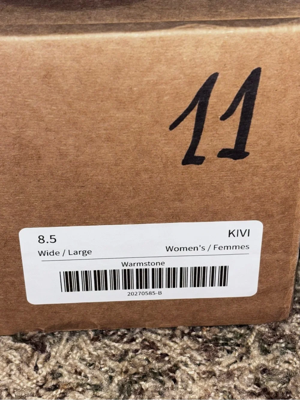 KURU Womens Kivi Slip On Sneaker Size 8.5 Wide Warmstone Brown Leather NIB